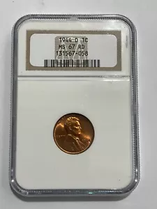 1944 D Lincoln Wheat Cent NGC MS67 RD 131567-058 - Picture 1 of 4