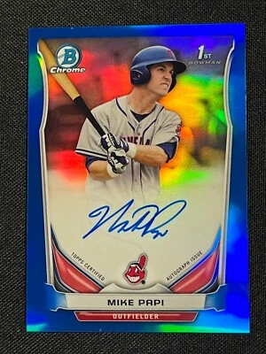 2014 Bowman Chrome Autograph Card Mike Papi #BCA-MPA 081/150 Nrmt-Mint Range KB - Image 1 of 2