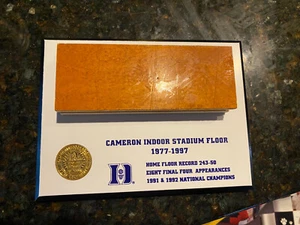 Duke 1977-97 CAMERON INDOOR STADIUM GAME USED FLOOR PLAQUE - Picture 1 of 1