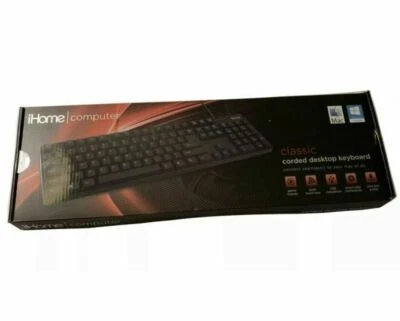 iHome Classic Corded Quiet Touch Slim Full Size USB Desktop Keyboard - Image 1 of 4