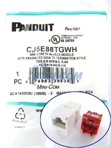 Panduit CJ5E88TGWH Cat5e Mini-Com Jack White ~STSI - Picture 1 of 3
