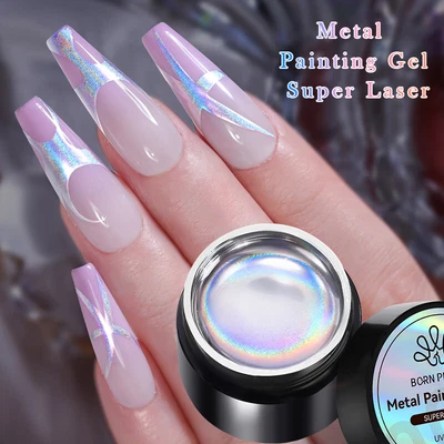 BORN PRETTY Super iridescent Bright Metallic Painting Polish Soak Off Gel Nail