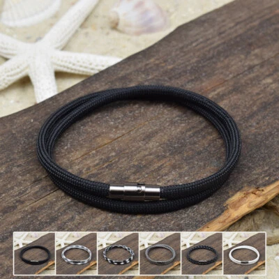 ❦ Armband SABRI | Paracord | 4 mm | Surfer | Magnetverschluss | 01 ❦ - Bild 1 von 3