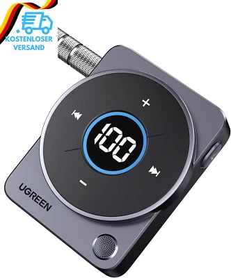BESUCHE DEN UGREEN-STORE UGREEN Aux Bluetooth 5.4 Adapter Für Auto Aux Bluetooth Adapter Klinke 3.5Mm, Bl