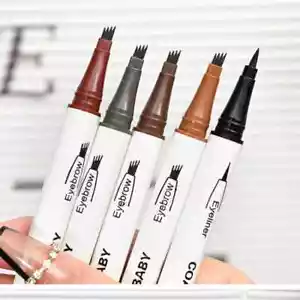 2 in1 Double Head Eye liner Brow Pencil Make up Waterproof Eyeliner Eyebrow Pen - Picture 1 of 16