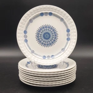 Set of (9) Pontesa Castillian GRANADA Bread /Salad Plates 6-7/8"Blue White Spain - Picture 1 of 21
