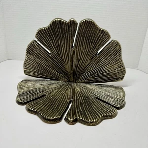 Crate Barrel Cb2 Ginkgo Brass Wall Shelf - Picture 1 of 6