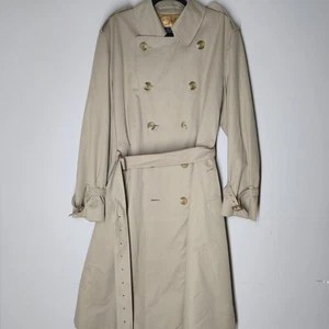 Vintage Burberrys' Nova Check Double Breasted Trench Coat Women's Beige - Picture 1 of 15