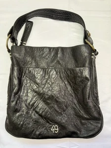 49 square miles top handle black leather Purse EUC bag - Picture 1 of 16