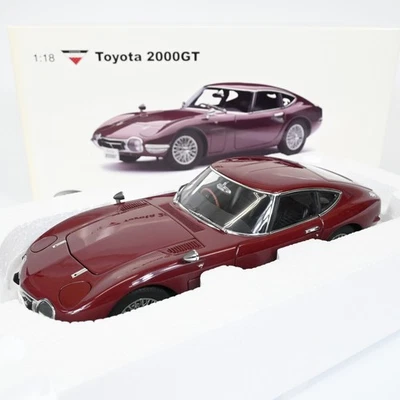 AUTOart Millennium 1/18 Toyota 2000GT Maroon Wire Spoke Wheels Diecast Model Car - Image 1 of 4