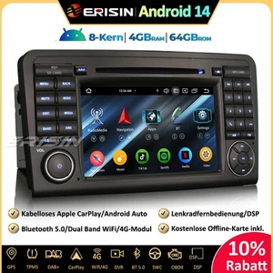 64GB Android 14 Autoradio CarPlay Für Mercedes ML/GL Klasse W164 X164 GPS DAB CD - Bild 1 von 21