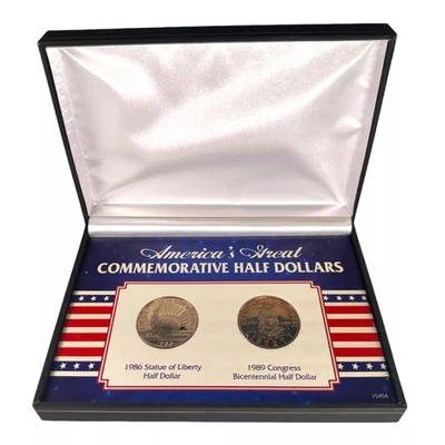 America's Great Commemorative Half Dollars - 1986 Liberty & 1989 Congress - Image 1 of 4