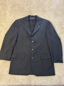 Blazer Brooks Brothers Lana Pura Para Hombres 40R Negro Bolsillos con Botones Preppy - Imagen 1 de 9