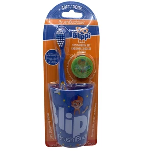 Blippi Kit Spazzolino Manuale Include Tappo Copri Spazzolino e Tazza di Risciacquo con... - Foto 1 di 6