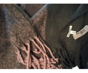 Michael Stars Scarf Warm 28"X 72" W/7.5" Fringe Brown/Rose Pink NWT - Picture 1 of 11