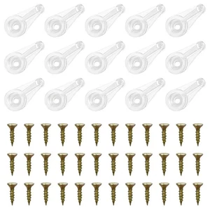 50 Paar Glashalteclips Set Glasvitrine Panel Clips mit Schrauben zum Fixieren - Bild 1 von 7