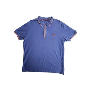 CH Carolina Herrera Men's Piqué Half-Zip Solid Logo Designer Polo Shirt Sz XL - Picture 1 of 10
