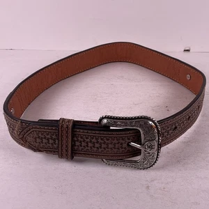 Cinturón Vaquera Ariat Azteca Tachonado Medallón Occidental Cuero Genuino Mujer Talla 24 - Imagen 1 de 7