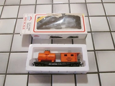 model power AMTRAK work caboose flat car HO scale - Image 1 of 4