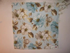 Robert Allen, Fresh Fields, Floral, Remnant for Crafts, Color Lagoon - Picture 1 of 1
