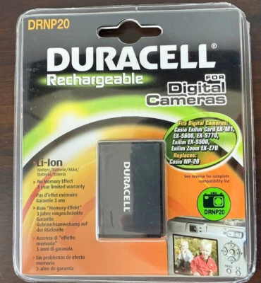 Duracell DRNP 700 Akku Casio Exilim EX-S1 EX-S2 EX-S3 & S20 EX-S100 Li-Ion NP-20 - Bild 1 von 2