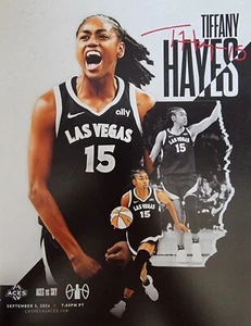 WNBA Las Vegas Aces Tiffany Hayes Poster/roster v Chicago Sky 9/3/24 - Picture 1 of 3