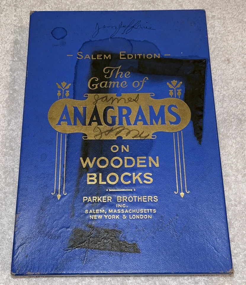 Rare Blue Box Parker Brothers "The Game of Anagrams" 1930’s Salem Edition - Image 1 of 4