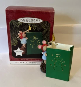 VTG 1997 HALLMARK LIGHT "CHRIS MOUSE" CHRISTMAS ORNAMENT NO CONNECTOR CORD - Picture 1 of 2
