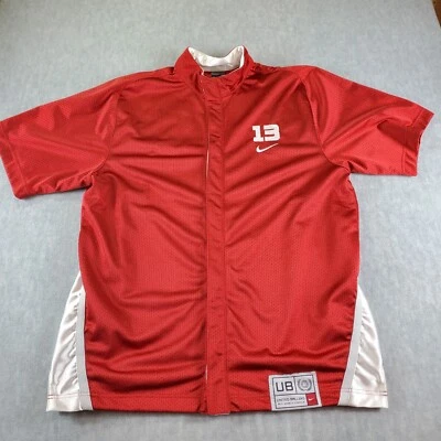 Camiseta De Colección Nike Para Hombre Grande Roja United Ballers Steve Nash 13 Calentamiento Botón Delantero Foto 1 de 4
