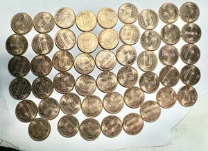 Rare 1964 D BU Original Roll 1964 Denver Mint 50 One Cent Penny Coins - Picture 1 of 3