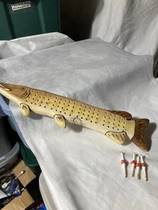 Fish Motif Cribbage Board Game Walleye NEW Hand Made Pegs - Bobber Motif - Picture 1 of 11