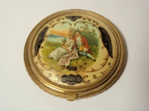 Coppia vittoriana romantica vintage doppia polvere Rouge compatta *così com'è* - Foto 1 di 9
