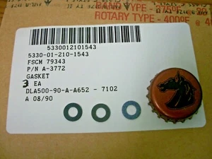Gasket Set of three round gaskets 3/8" OD 3/16" ID A-3772 5330012101543 - Picture 1 of 1