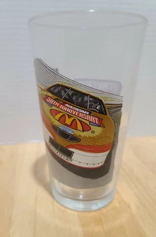 VINTAGE 1998 MCDONALDS Bill Elliott NASCAR 50th Anniversary Racing Glass FORD Cover