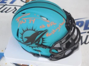 Ricky Williams signiert Miami Dolphins RAVE Mini Helm Beckett BAS COA Texas Horn - Bild 1 von 2