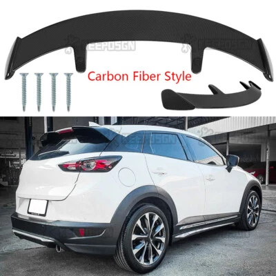 Para Mazda CX-3 CX-5 CX-7 CX-9 Carbono 52" Techo Trasero Alerón Ala Labio Trasero Foto 1 de 4