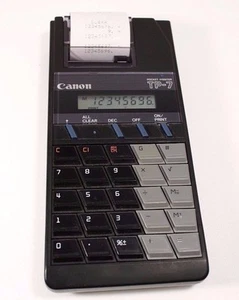 Canon TP-7 Calculator Pocket Printer Black with Case Tested Working - Picture 1 of 8