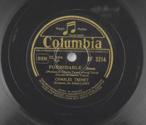 CHARLES TRENET Formidable / De la Fenetre d'en COLUMBIA BF 3214 VG 10" 78 French - Bild 1 von 4