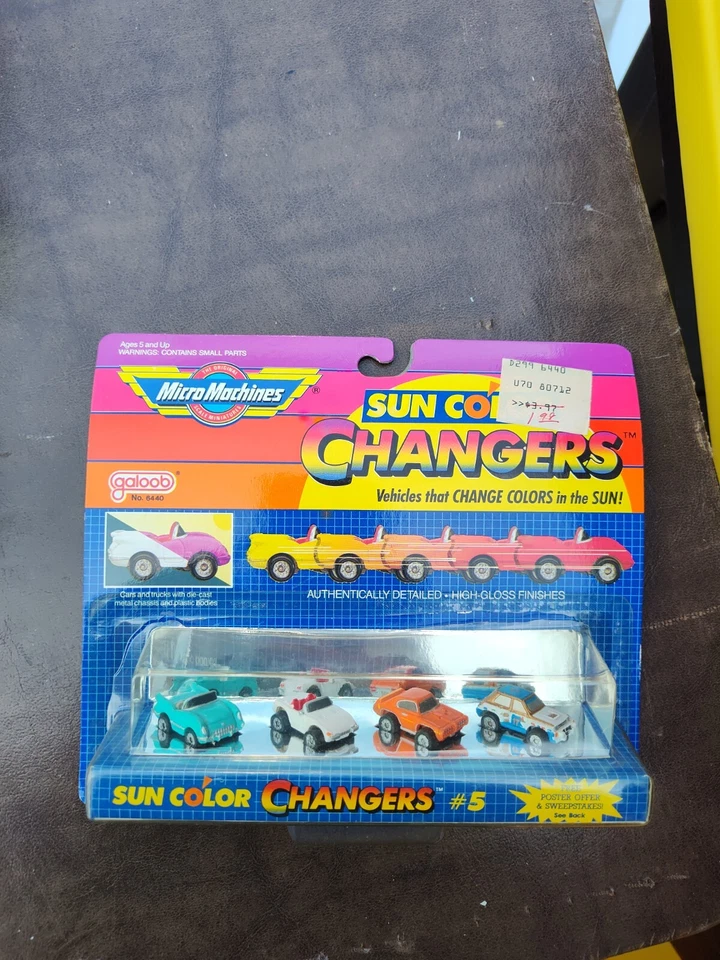 MICRO MACHINES SUN COLOR CHANGERS #5 Renault Pontiac GTO Ferrari Dayton Vette D7 - Image 1 of 3