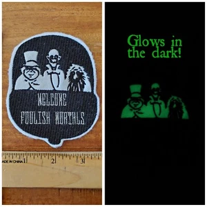 Haunted Mansion Anhalter Geister Bügelbild Patch LEUCHTET IM DUNKELN - Bild 1 von 4