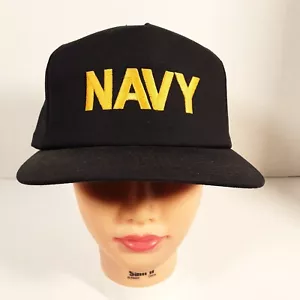 Neu mit Etikett US Navy Baseballmütze schwarz und gold Druckknopflasche - Bild 1 von 9