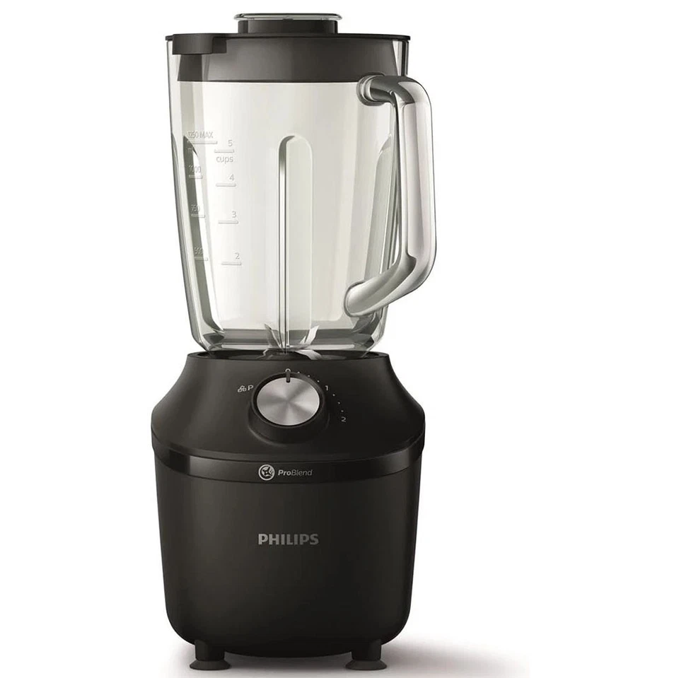 Philips HR2291/01 Standmixer 3000 Series 2L Glas 600W 2 Geschwindigkeiten Impuls Schwarz - Bild 1 von 1
