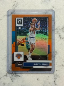 2022-23 OPTIC - QUENTIN GRIMES ORANGE PRIZM /199 KNICKS  - Picture 1 of 2