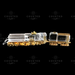 Swarovski Crystal Journeys TRAIN LOCOMOTIVE GOLD 220505 Mint Boxed Retired Rare - Picture 1 of 2