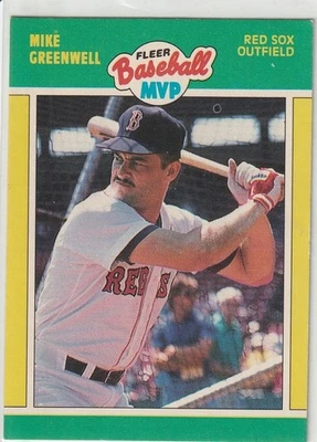 Fleer 1989 Jugador Más Valioso de Béisbol - Mike Greenwell #16 Medias Rojas de Boston Foto 1 de 2