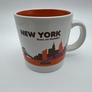 Dunkin Donuts Destinations New York Runs On Dunkin 14 Oz Coffee Mug Cup 2013 - Picture 1 of 8