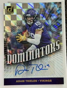 2019 Panini Donruss Dominators Adam Thielen Auto #04/25 VIKINGS - Picture 1 of 12