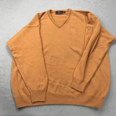 VINTAGE Callaway Sweater Mens XL Lambswool Omaha Beach Golf Club France Knit - Image 1 of 4