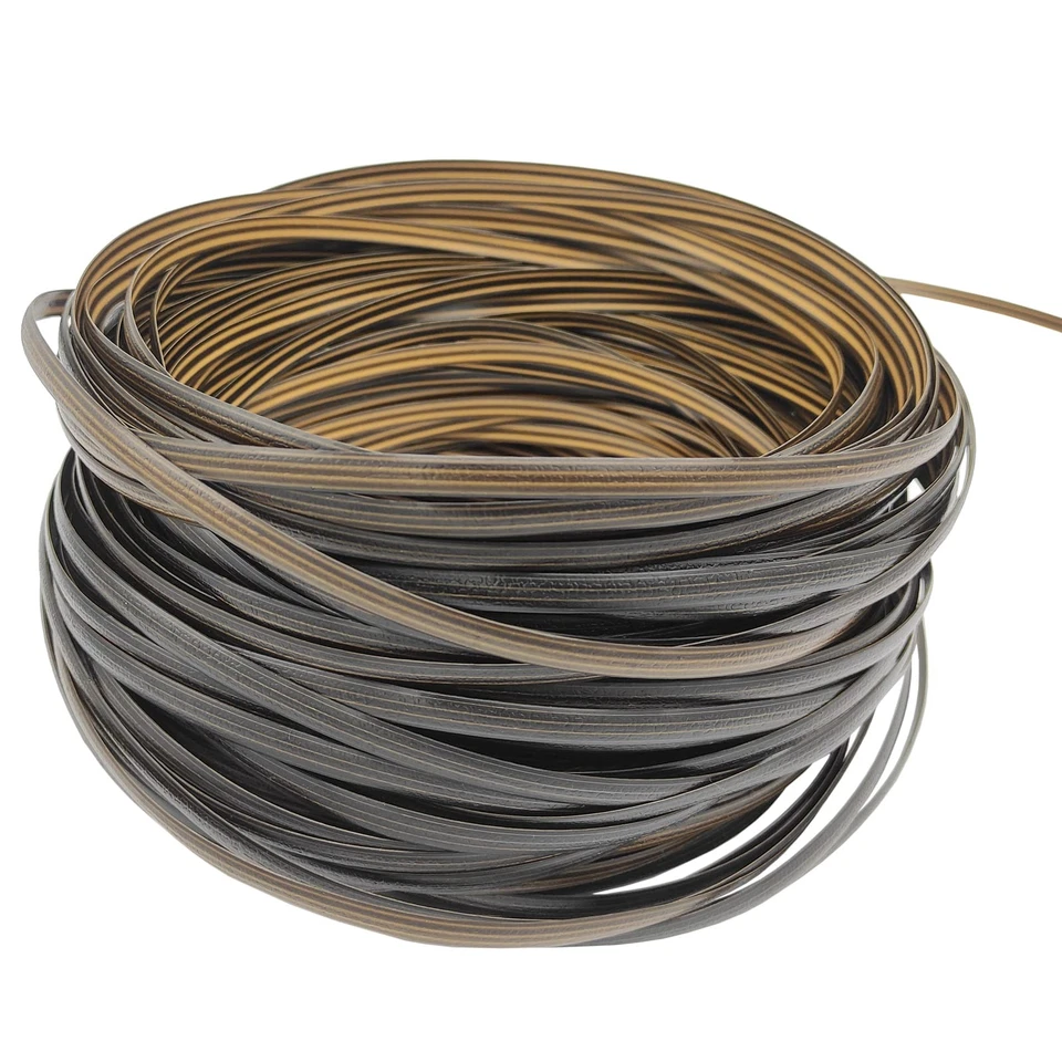 200 pies de polietileno marrón plástico ratán mimbre para reparación lengüeta de silla de ratán... Foto 1 de 4