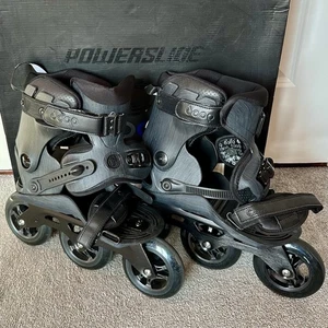 Powerslide Doop Swift II Inline Freeskates Skates schwarz verstellbar UK 3-8,5 RAR - Bild 1 von 9